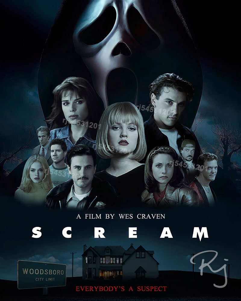 rj horror movie poster designer